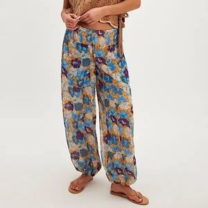 NWOT Free People Misty Printed Bubble Pant Size Large